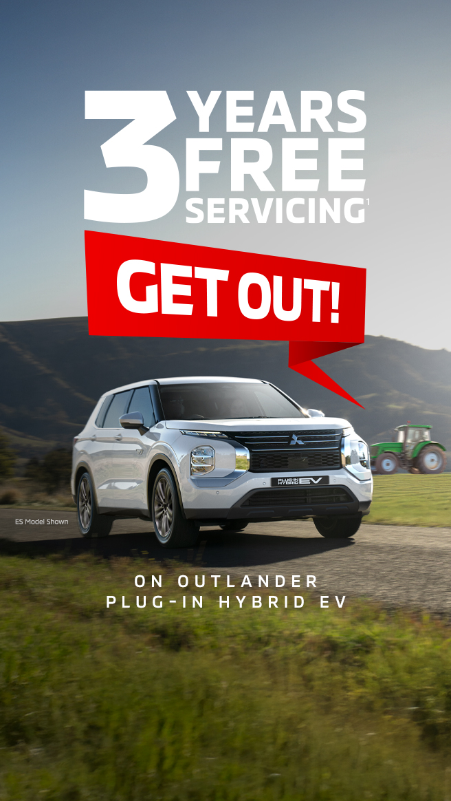 3 Years Free Servicing on select Outlander Plug-in Hybrid EV models